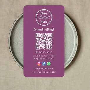 Carte De Visite Logo Facebook professionnel Qr Code Instagram