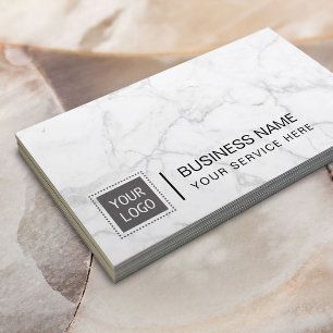 Carte De Visite Logo fait sur commande d'entreprise de marbre