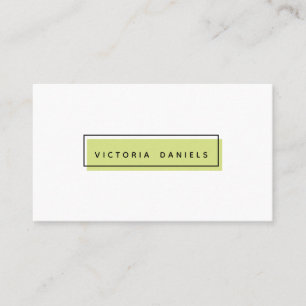 Carte De Visite Logo féminin Vert Professionnel minimal