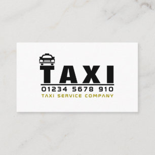 Carte De Visite Logo ferme de taxi, listes des prix