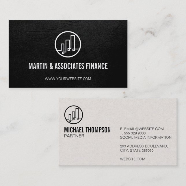 Carte De Visite Logo Finance (Devant / Derrière)