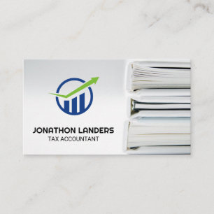 Carte De Visite Logo Finance   Livres de comptabilité de l'expert-