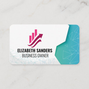 Carte De Visite Logo Fintech Motifs Géométriques
