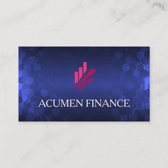 Carte De Visite Logo Fintech | Technologie moderne AI (Devant)