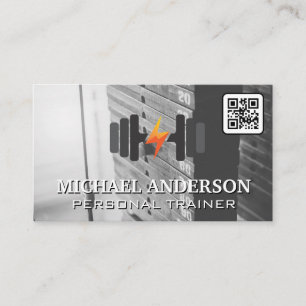Carte De Visite Logo Fitness Haltères de gym