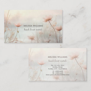 Carte De Visite Logo Fleurs Sauvages Rêveuses