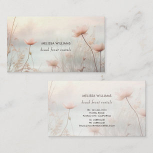 Carte De Visite Logo Fleurs Sauvages Rêveuses