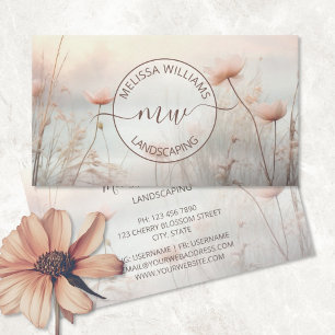 Carte De Visite Logo Fleurs Sauvages Rêveuses