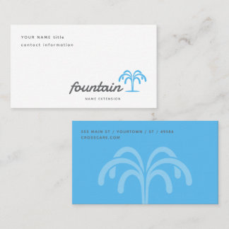 Carte De Visite Logo Fontaine à Eau Moderne