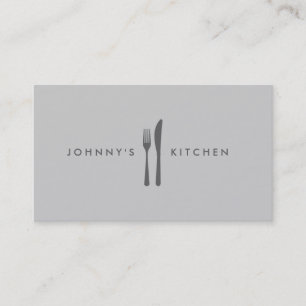 Carte De Visite Logo Fork & Knife Cuisine/Restaurant/Café