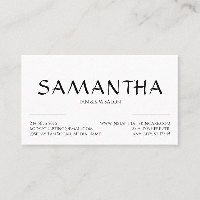 Carte De Visite Logo Forme Simple Propre Moderne (Devant)