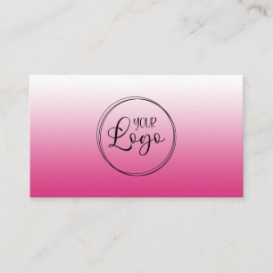 Carte De Visite Logo Fuchsia rose chaud
