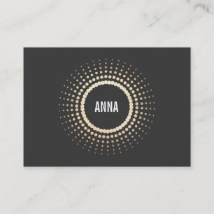 Carte De Visite Logo Gold Circle, Design moderne, Noir