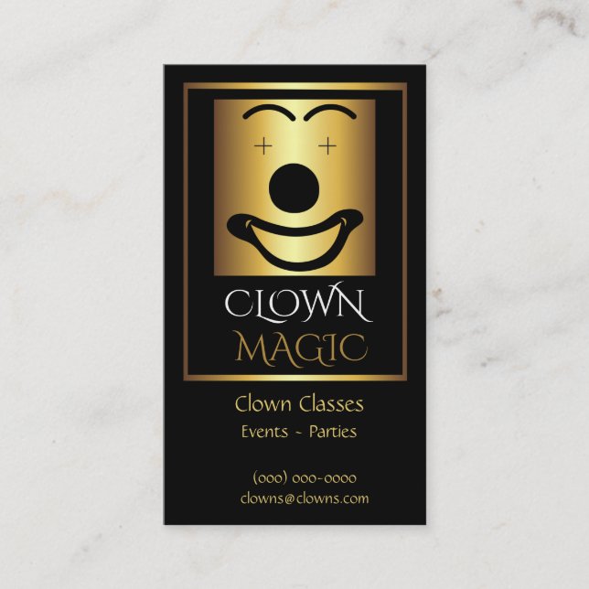 Carte De Visite Logo Gold Clown (Devant)