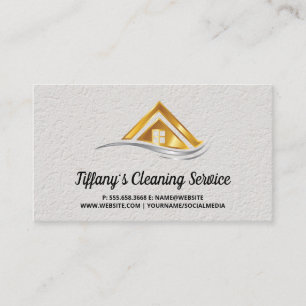 Carte De Visite Logo Gold de la propriété immobilière