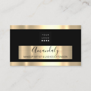 Carte De Visite Logo Gold de l'extension maquillage professionnel 