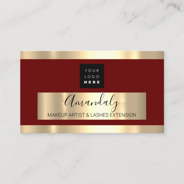 Carte De Visite Logo Gold des services professionnels (Devant)