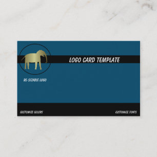 Carte De Visite Logo Gold Elephant