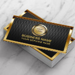Carte De Visite Logo Gold personnalisé métal professionnel<br><div class="desc">Carte de visite métallique professionnel Logo Or Personnalisé Construction.</div>