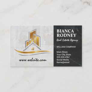 Carte De Visite Logo Gold Properties Marbre