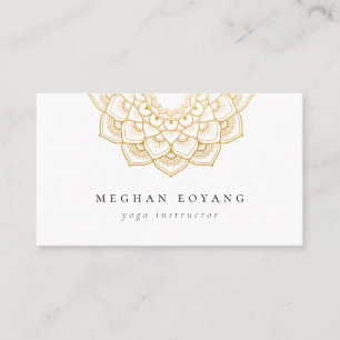 Carte De Visite Logo Golden Mandala élégant