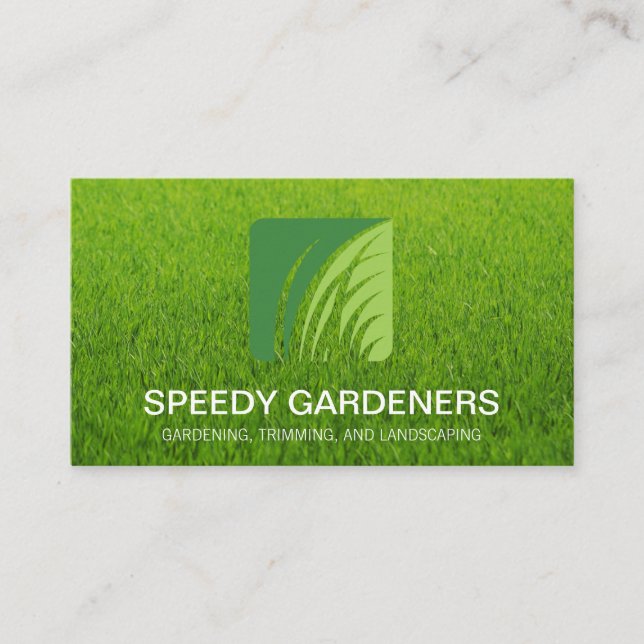 Carte De Visite Logo Grass | Icône Arbre du paysage (Devant)
