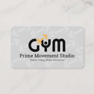 Carte De Visite Logo Gym Dumbbell   Santé