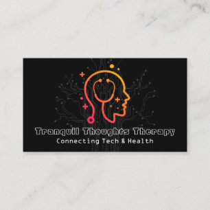 Carte De Visite Logo Health Mind   Informatique   Logiciel