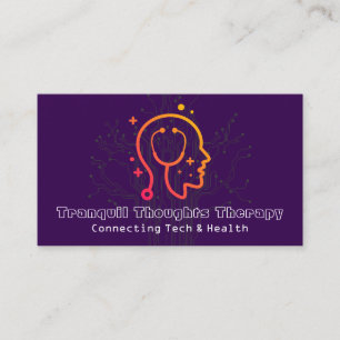 Carte De Visite Logo Healthy Mind Logiciel d'IA