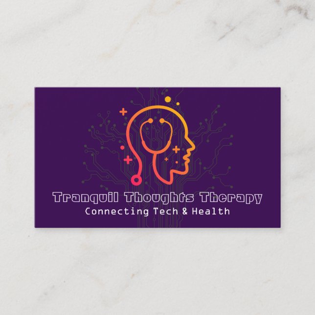 Carte De Visite Logo Healthy Mind | Logiciel d'IA (Devant)