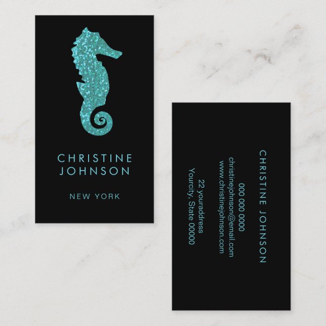 Carte De Visite logo hippocampe (Devant / Derrière)