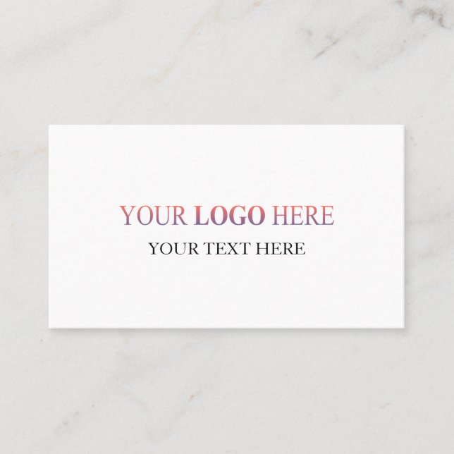 Carte De Visite Logo horizontal personnalisé - Pas de commande min (Devant)