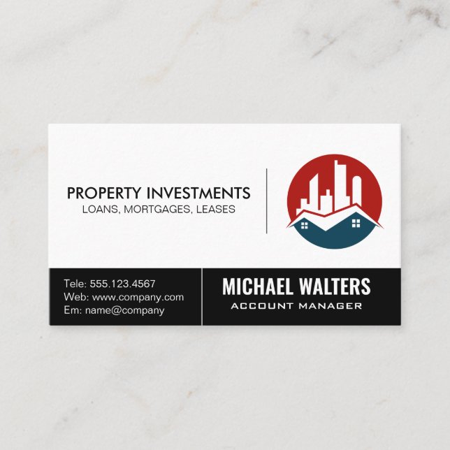 Carte De Visite Logo immobilier commercial (Devant)