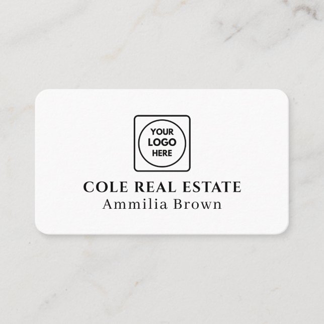 Carte De Visite Logo immobilier | Conception de réaltor minimal mo (Devant)