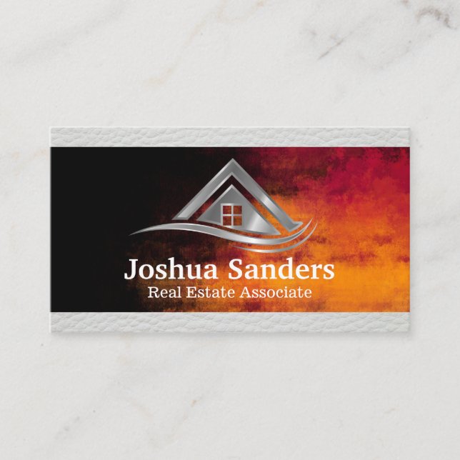 Carte De Visite Logo Immobilier | Fond Dégradé (Devant)
