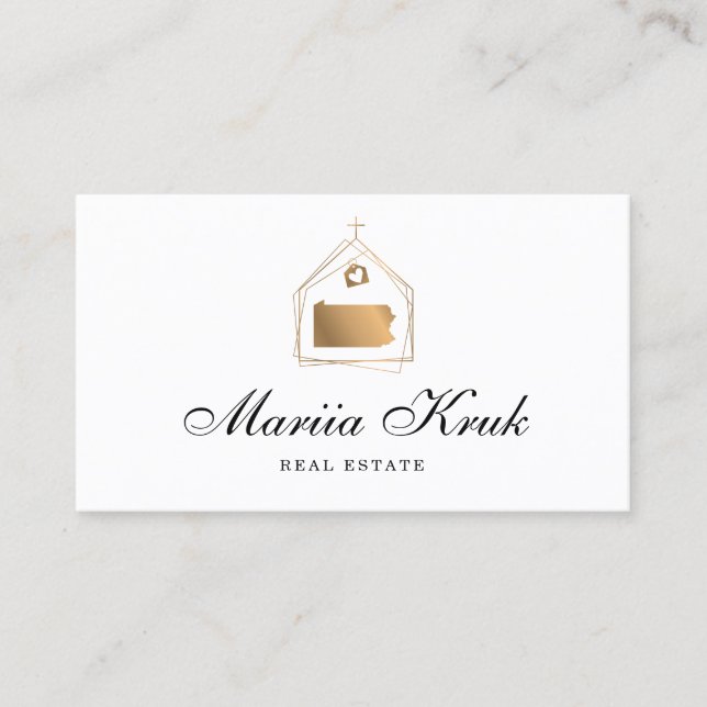 Carte De Visite Logo immobilier pour Mariia (Devant)