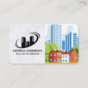 Carte De Visite Logo Immobilier Propriétés à louer