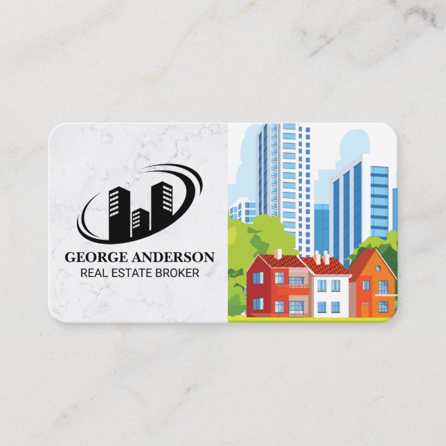 Carte De Visite Logo Immobilier | Propriétés à louer  (Devant)