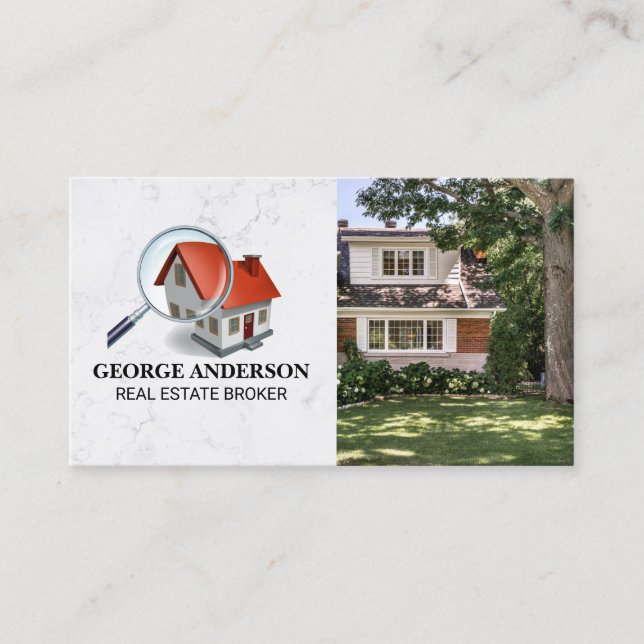 Carte De Visite Logo Immobilier | Quartier Résidentiel (Devant)