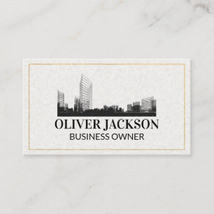 Carte De Visite Logo immobilier Schéma de construction