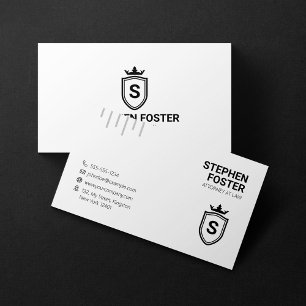 Carte De Visite Logo initial d'avocat minimaliste