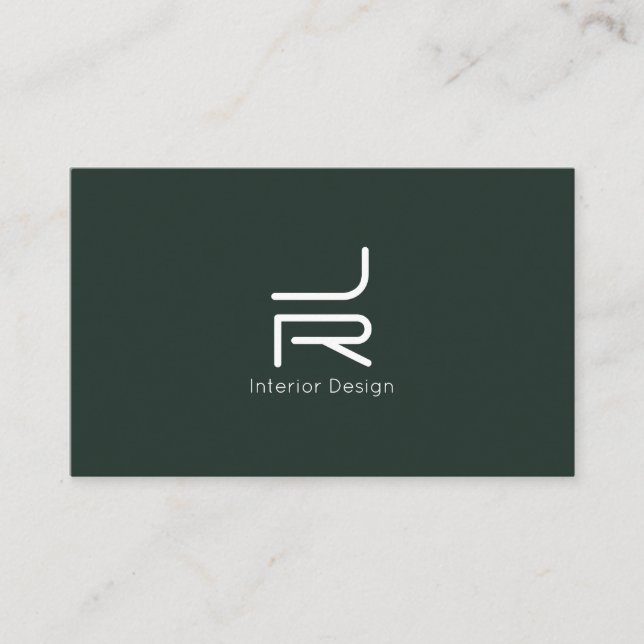 Carte De Visite Logo initial minimal abstrait moderne (Devant)