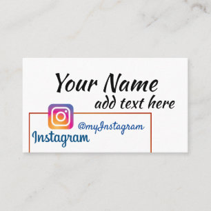 Carte De Visite Logo Instagram et photo de toutes sortes