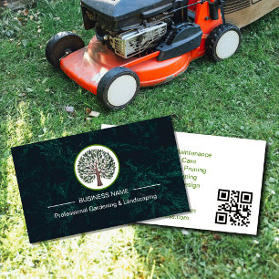 Carte de visite Logo Jardinier Paysagiste   Profes