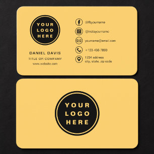 Carte De Visite Logo Jaune
