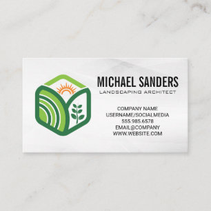Carte De Visite Logo Landscaper   Illustrations de jardinage