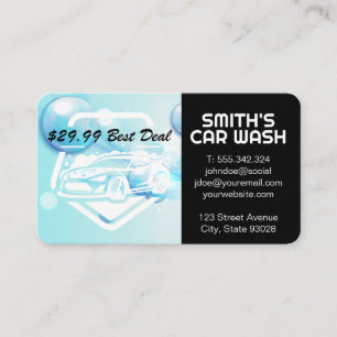 Carte De Visite Logo Lavage Auto Nettoyeurs Care Care
