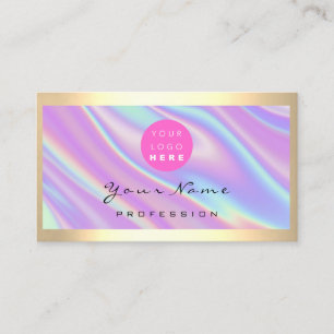 Carte De Visite Logo Les cheveux maquillés Eyelash clouent l'holo