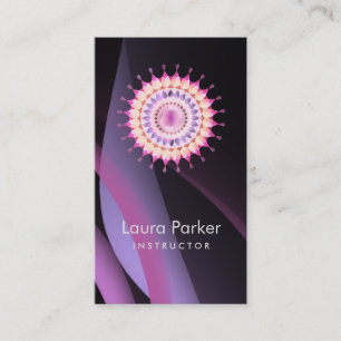 Carte De Visite Logo Lotus Élégant Simple Santé Florale Guérison