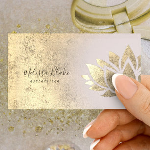 Carte De Visite logo lotus en feuille d'or